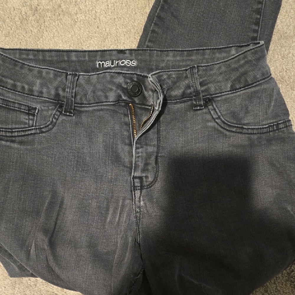 Maurices Women's Distressed Black Skinny Jeans